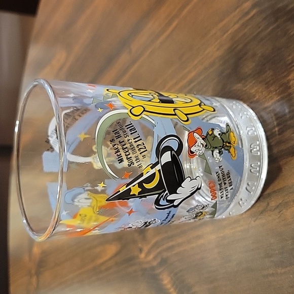 McDonalds 100 Years of Disney Magic Glass Cup Collectible Vintage Mickey Donald - Picture 6 of 10